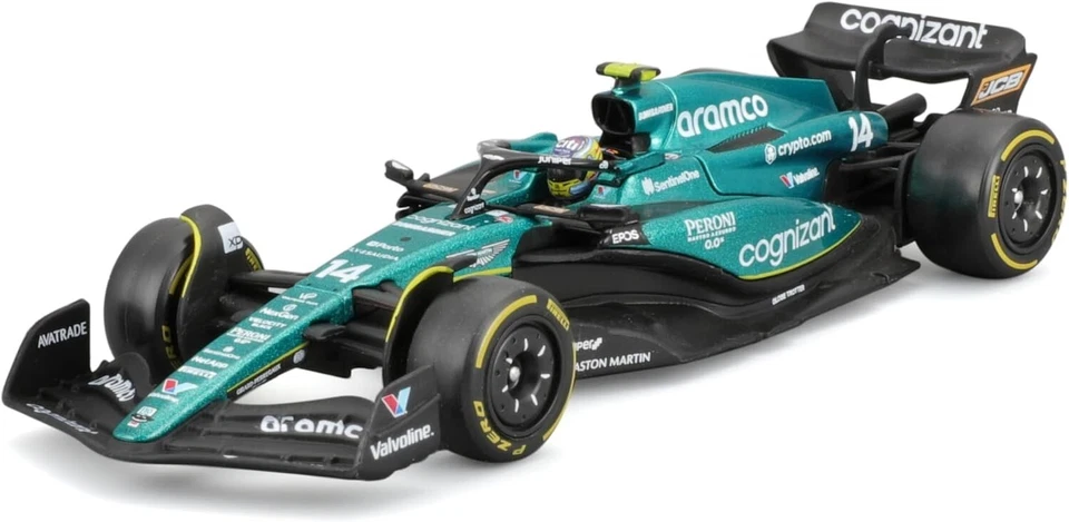 Bburago 2023 F1 Aston Martin AMR23 con piloto #14 Fernando Alonso 1:43 Foto 2 de 4