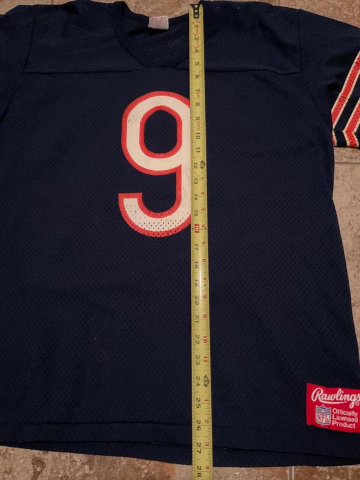 VINTAGE RAWLINGS NFL FOOTBALL JERSEY CHICAGO #9 ( MENS LARGE ) PREOWNED - Image 4 of 4