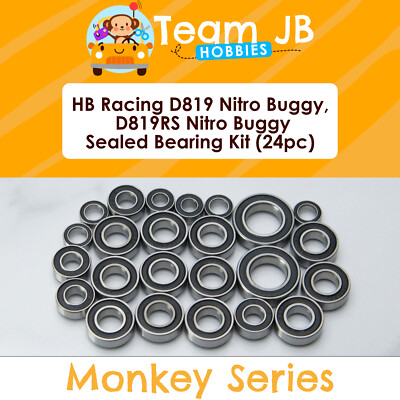 HB Racing D819 Nitro Buggy, D819RS Nitro Buggy - 24 Pcs Sealed Bearings Kit