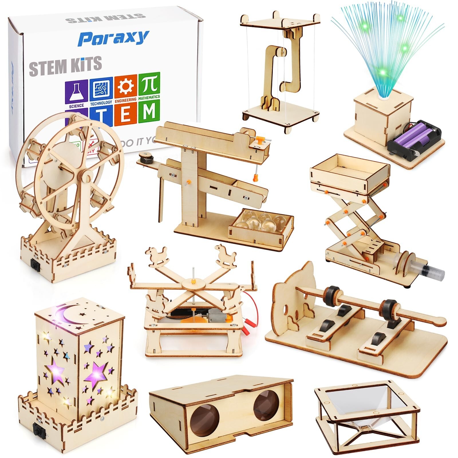 10 in 1 STEM Kits for Kids 8-10-12, Science Crafts Building Kits, Toys for Ag...-image