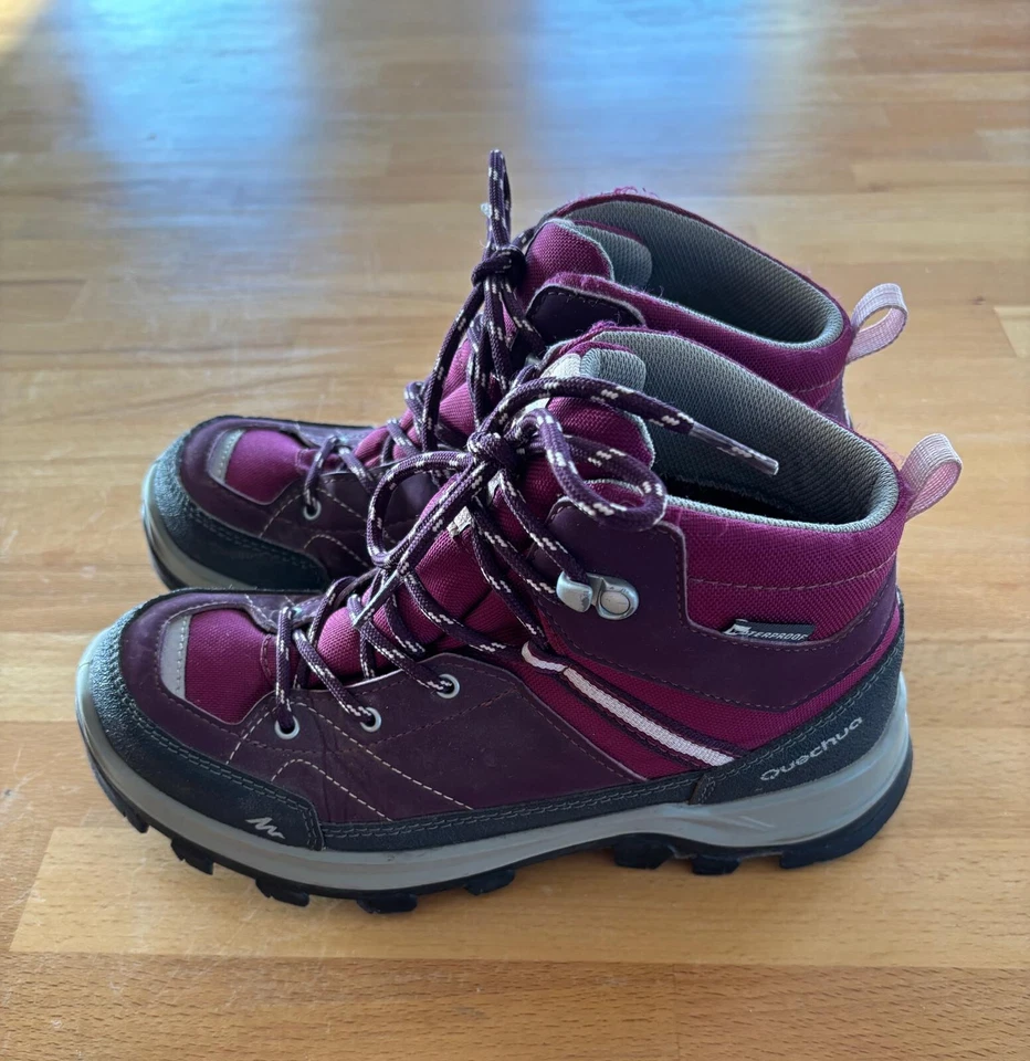 ღ Wanderschuhe Decathlon Gr 37 Quechua MH500 halbhoch wasserdicht lila