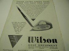 Vintage Wilson Golf Equipment Club HOL-HI Ball Man Cave Print Ad 5H2H