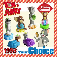 Dairy Queen 1993 TOM  JERRY Cartoon CAT MOUSE Car Squirter YOUR Toy CHOICE
