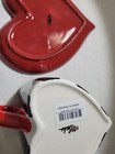 2 Piece Set BABS Heart Shaped Yellow/Black White Stripe Tea Cup & Red Saucer — photo 5