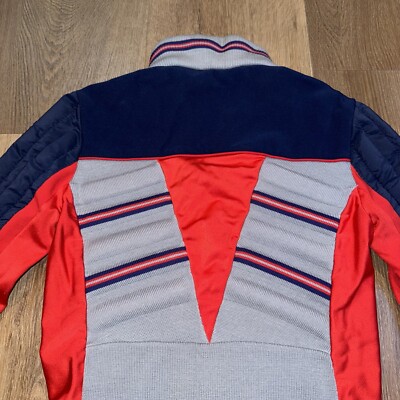 Vtg 70s 80s Spyder Sweater Padded Ski Slalom Racing Snow