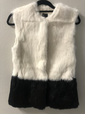 Love Token Women s Vest Tunic Neiman Marcus Rabbit Fur Ombre Dyed Size Small