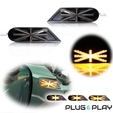 Smoke Lens Front Side Marker Amber LED Lamps For Mini Cooper R55 R56 R57 R58 R59