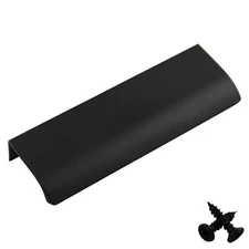 Black Kitchen Cabinet Door Handles Cupboard Drawer Concealed Finger Edge Pull