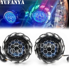 2.5 Honeycomb Bi Xenon Projector Lens Black Rgb Shrouds Kit H1 H4 H7 Universal