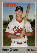 2019 Topps Heritage Minor League Nolan Gorman #23 Peoria Chiefs 13H