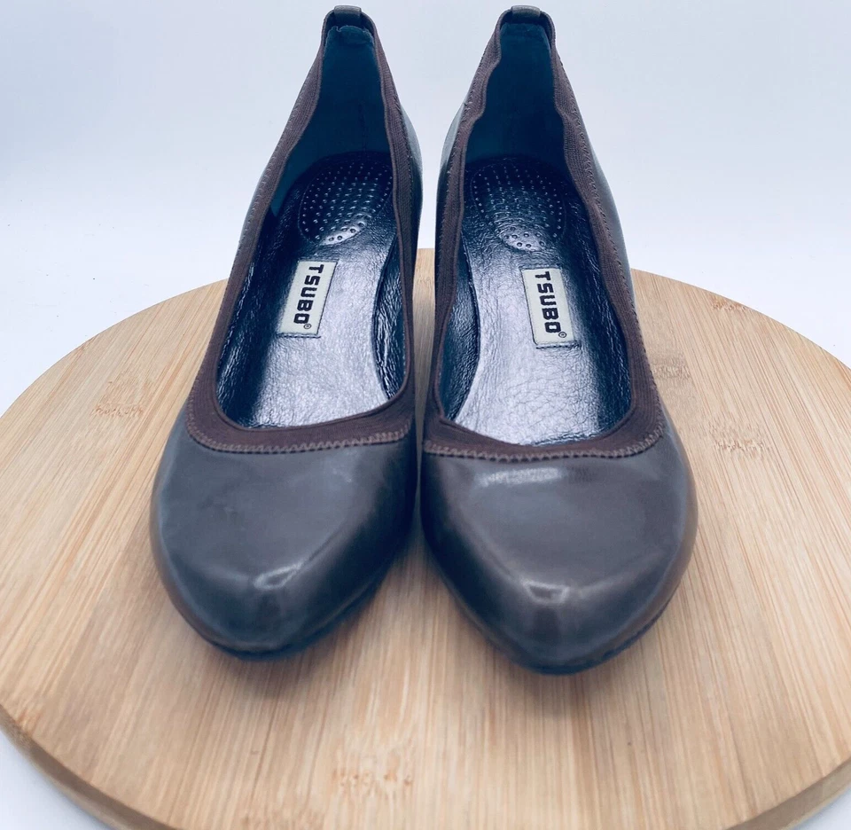 Женские коричневые кожаные туфли-лодочки на каблуках Tsubo 8,5 38,5 - Изображение 3 из 4