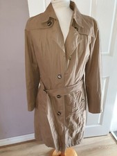 Superb Ladies Designer Fuchs Schmitt Trench Coat Uk 10 Rrp £249.00 - Mint