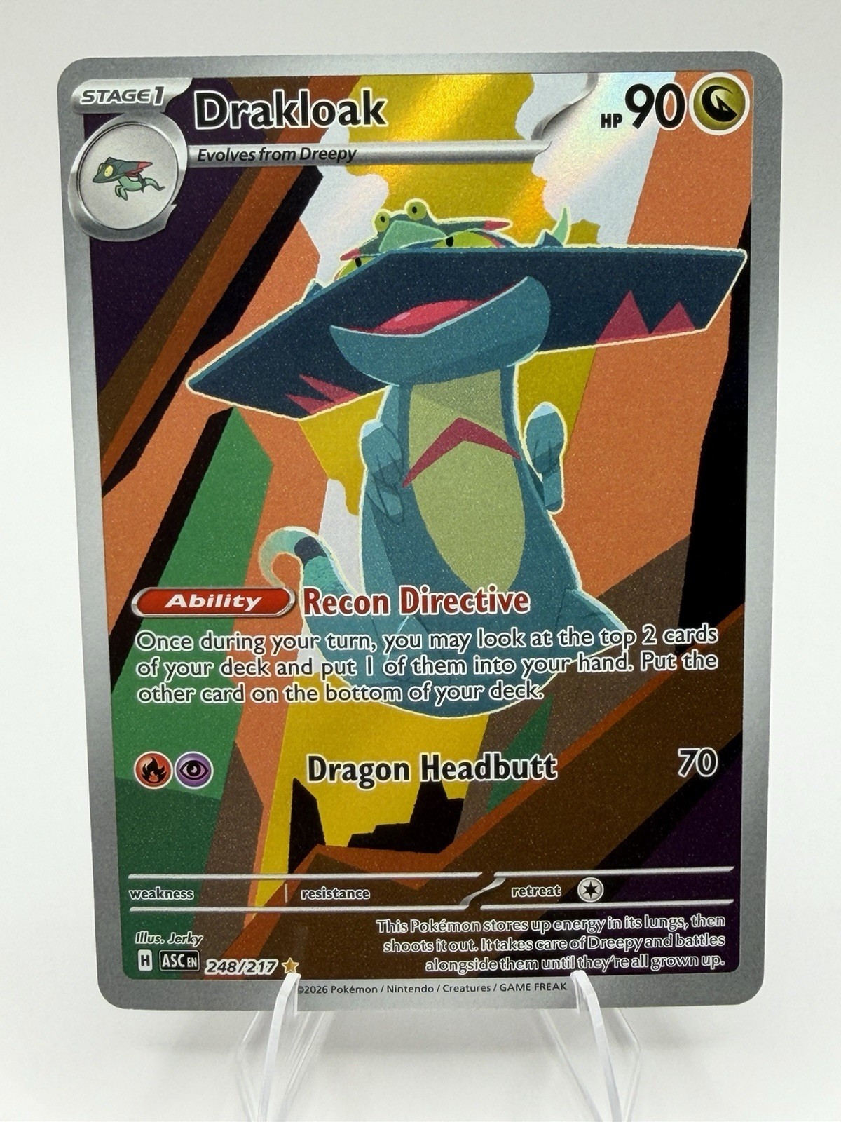 Pokemon Drakloak 248/217 Ascended Heroes Illustration Rare Full Art Holo NM