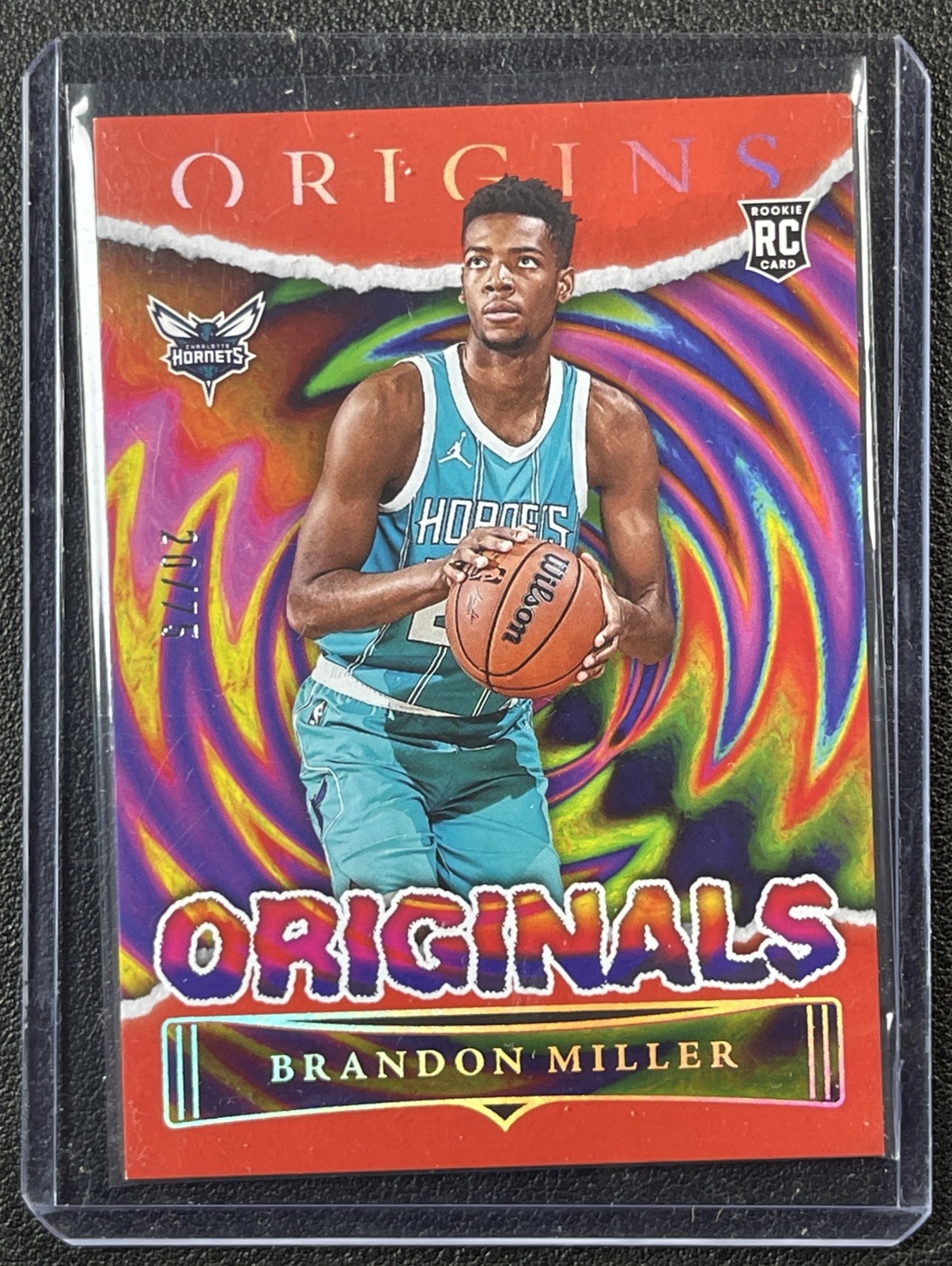 BRANDON MILLER 2023-24 PANINI ORIGINS #5 ORIGINALS ROOKIE RED RC 20/75 HORNETS