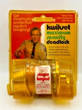 Vintage NEW Kwikset Maximum Security Deadlock 1 Inch Bight Brass 880 CP