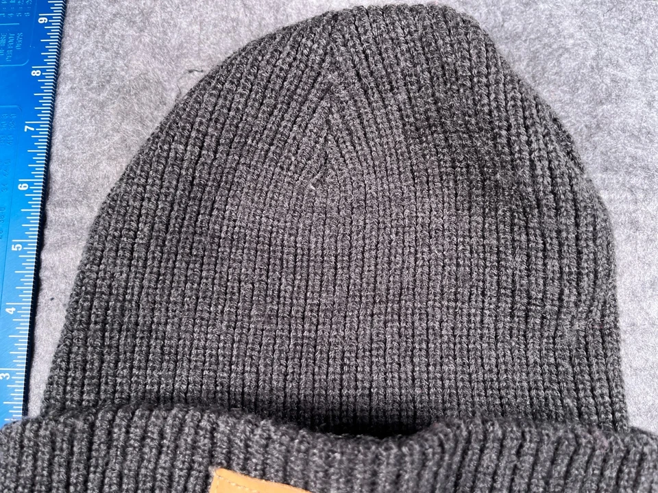 Timberland Gorro Toque Adulto Talla Única Gris Tejido 100% Acrílico Esquí Caminata Campamento Foto 3 de 4