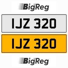 IJZ 320 I 3x3 DATELESS PRIVATE NUMBER PLATE ISAAC IAN IAIN ISLA IVAN IVY IVOR IS