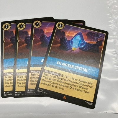 Atlantean Crystal Rare Reign of Jafar 4x x4 Disney Lorcana