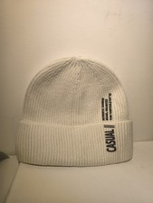 Tom Tompson Beanie Mütze - Neu - Weiß - Stoff