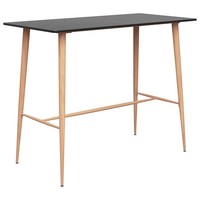 Bartisch Schwarz 120X60X105 Cm Rechteckiger Stehtisch FüR KüChe Und Esszimmer
