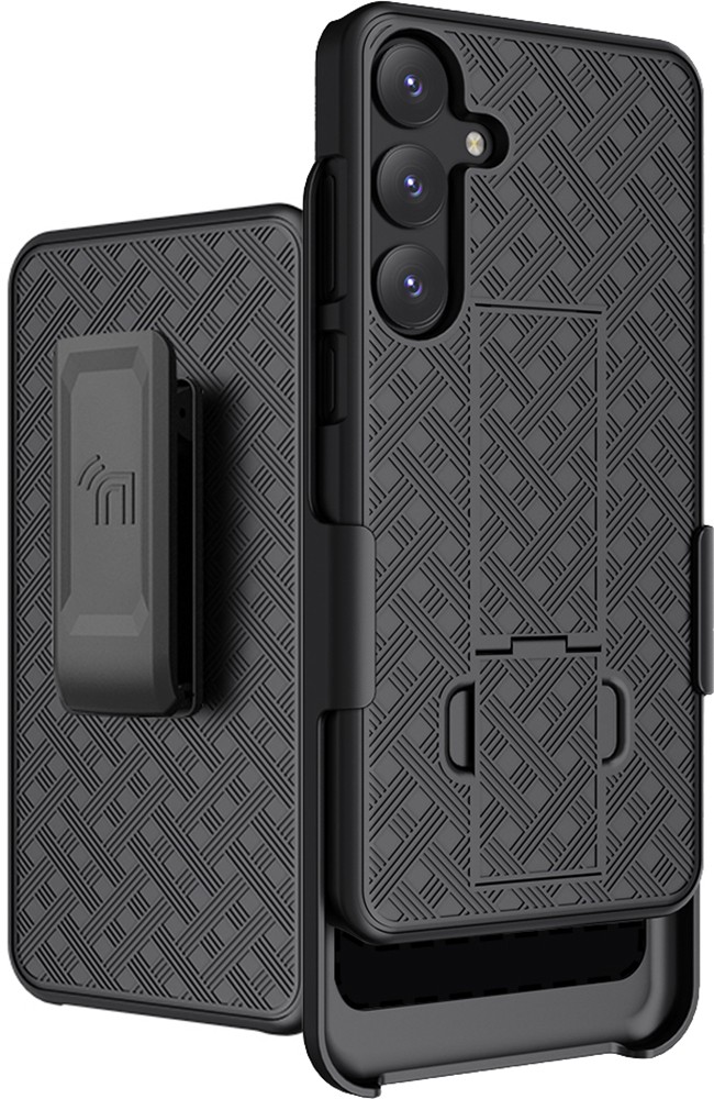 Slim Case and Belt Clip Holster Combo for Samsung Galaxy S25 Plus 5G - Black