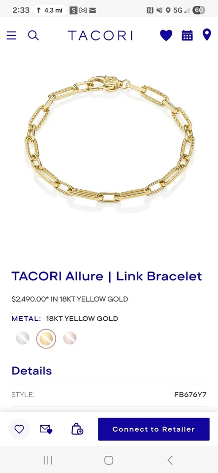 18k gold bracelet 6.5 inch - Image 3 of 3