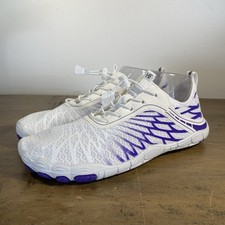 HF White  Purple Barefoot Minimalist Water Shoes Women  s US 9 EUR 40 New