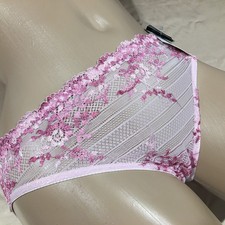 Vtg Pink Sheer Bikini Nylon Panty M 6