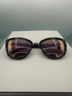 QUAY AUSTRALIA My Girl Cat Eye Sunglasses Black/Clear Marble