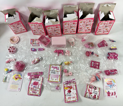 6 Re-Ment 2008 Koisuru Lovely Pink Sets 1 2 3 6 7 8 Open Box Contents Sealed Toy