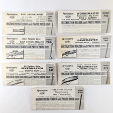 Vintage Remington Instruction Manual Folders, Models 742 700 760 552 572 580 870
