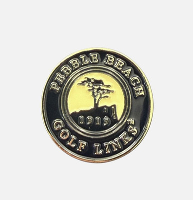 Pebble Beach Golf Links 1919 Ball Marker Black and Gold