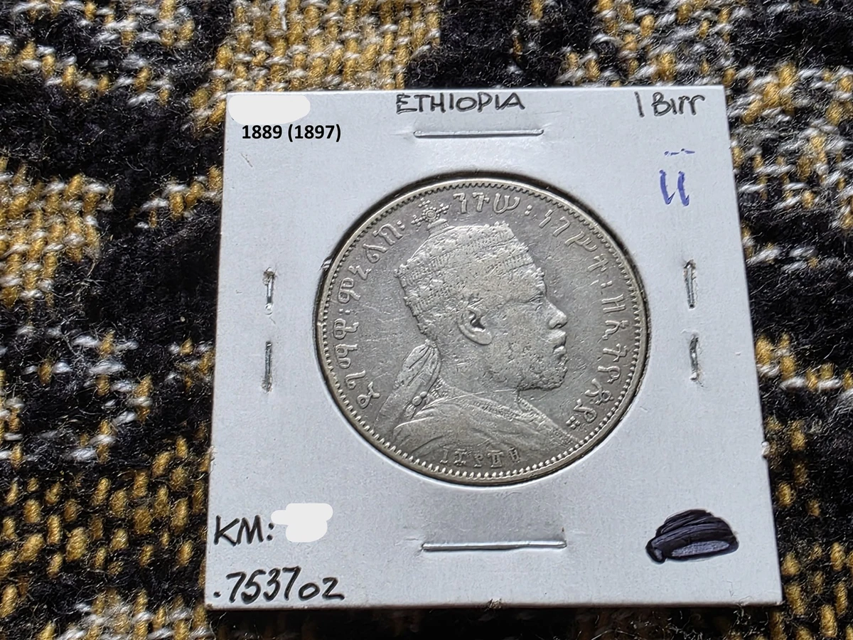 エチオピア（1889年）1/2 BIRR銀貨 Silver 1889 Year Ethiopia Coins for sale | eBay