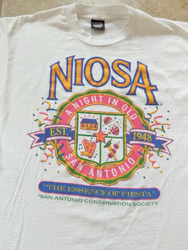 Vintage San Antonio Fiesta NIOSA Night In Old San Antonio T Shirt Size XL