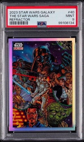Topps 2023 Star Wars Galaxy The Star Wars Saga Refractor #40 PSA 9