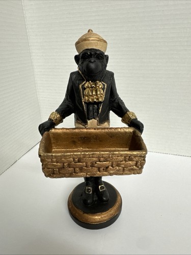 Vintage Monkey Butler small basket for keys or cards Sterling Industries