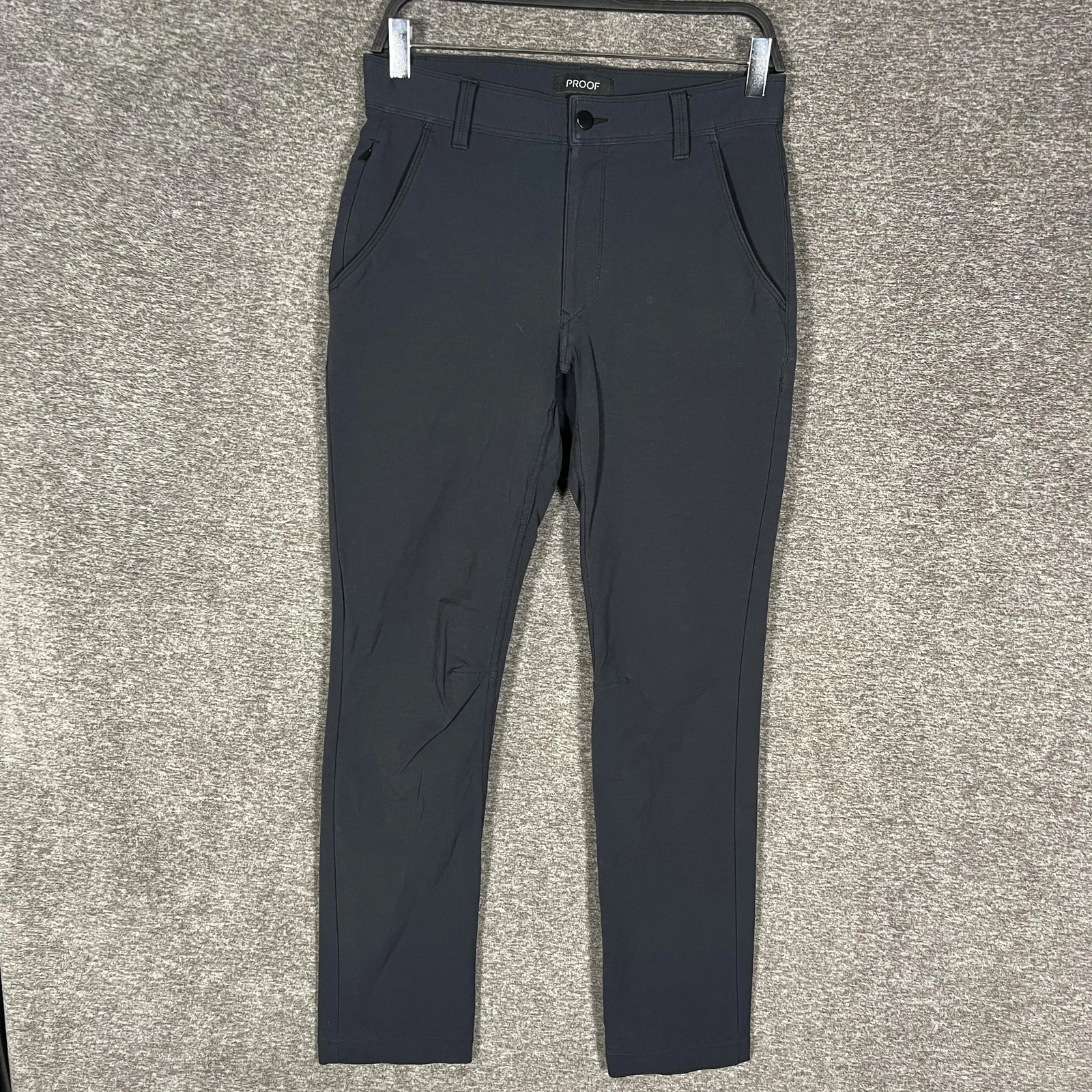 Proof Pants Mens 30x30 Black Slim Fit Nylon Cotton Stretch Chino Casual Travel