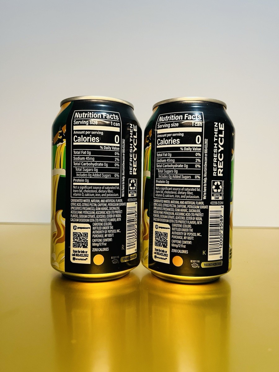 🔵 New Limited Edition Mountain Dew DIRTY ZERO CREAM Vanilla Soda