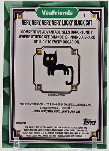 2025 Topps Chrome Veefriends Very Lucky Black Cat Eye Rainbow + Hobby Refractor! - Picture 4 of 19