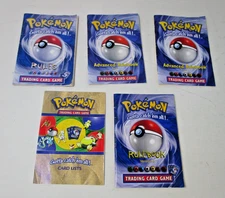 Vintage Pokemon TCG (Advanced) Rule Book Version 1 2 3 & Card List Lot of 5