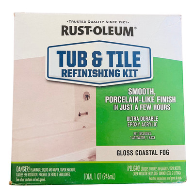 Rustoleum Tub and Tile Refinishing 2-Part Kit - Gloss Coastal Fog