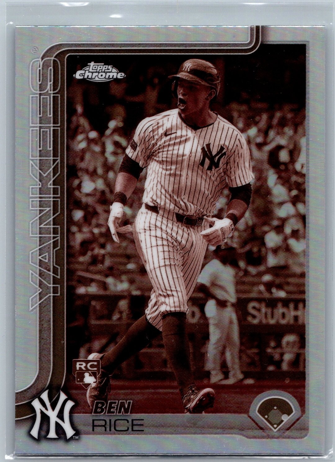 2025 Topps Chrome - Ben Rice #139 Sepia Refractor (RC)
