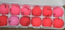 12 BRIGHT PINK GOLF BALLS balls 1 dozen