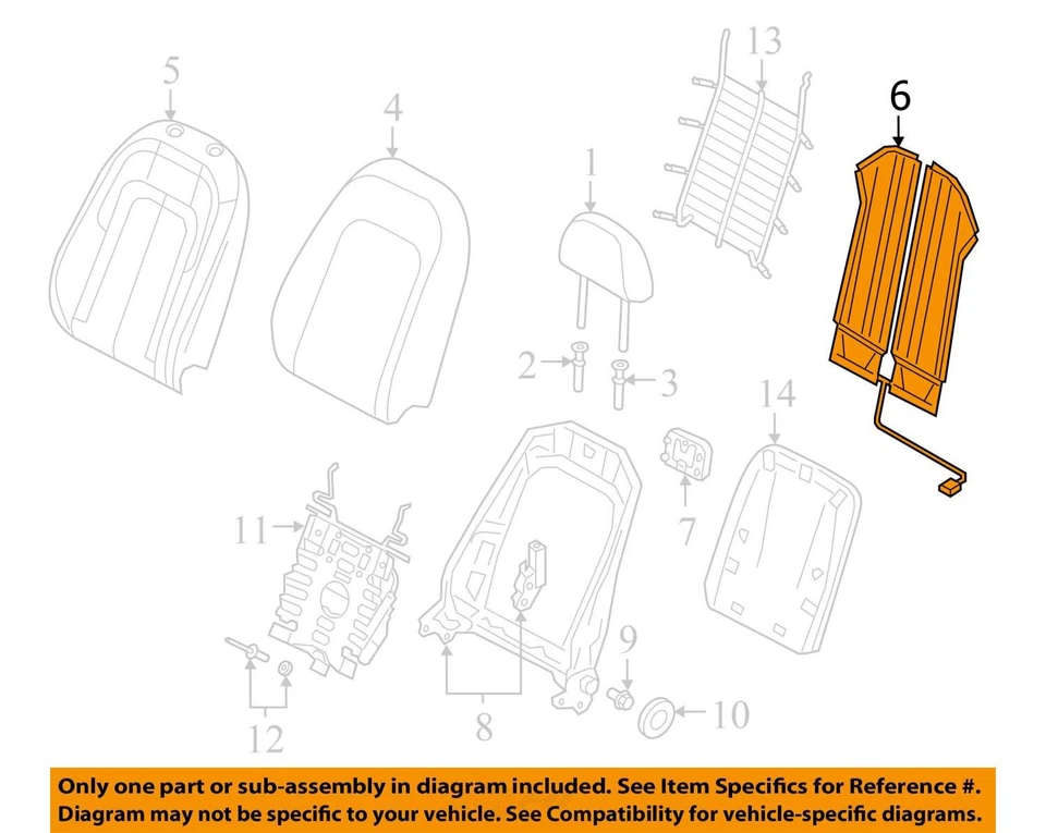 Capa almofada assento superior dianteiro direito Audi Q3 2019-2025 marrom fabricante de equipamento original - Imagem 3 de 4