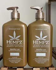 2 Pk Hempz Beauty Actives Vanilla Lux Herbal Body Moisturizer 17Fl Oz Ea New