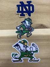 Set Of 3 Notre Dame Fighting Irish Embroidered Iron On Patches 2.5"-3”
