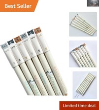 Cute Cat 0.38mm Gel Pens in Black Ink, Pack of 6   Ideal for Sketching  Writing