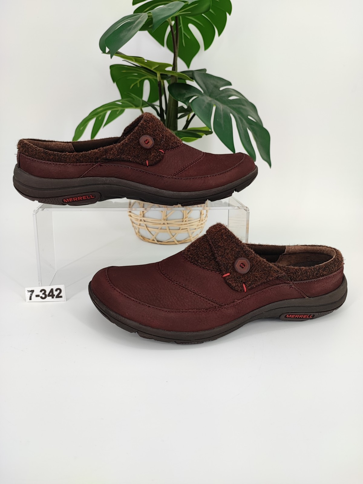 Zoccoli donna Merrell Andora in pelle bordeaux taglia 7 5 US
