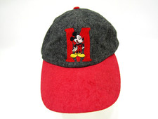 VTG Mickie Mouse Wool Hat Youth Childrens Strapback Disney M Logo Retro Y2K Cap