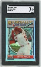 1993 TOPPS FINEST REFRACTOR #38 JOHN KRUK GRADED SGC 7 NM